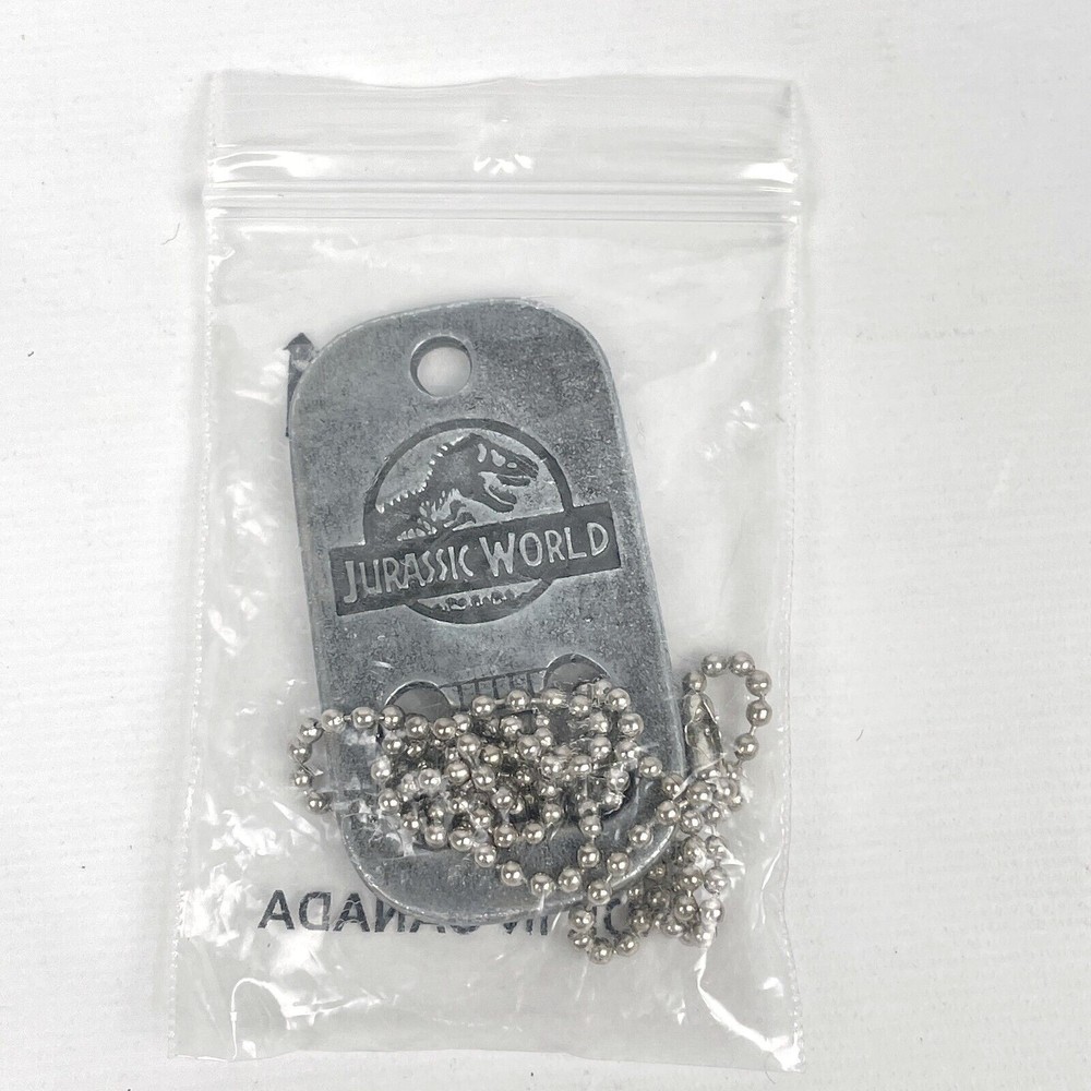 Jurassic World Cinemark XD Movie Premiere Dog Tag Necklace Bottle Opener 2015